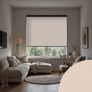 Krem Işık Geçirmez Stor Perde