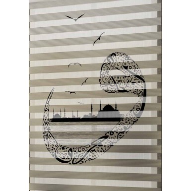 Vav Baskılı Zebra Perde