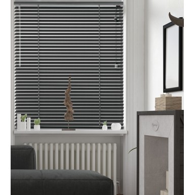 25 mm Siyah Metal Jaluzi