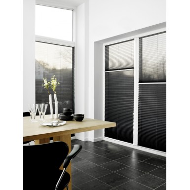 Siyah Tül Plise Perde 15mm