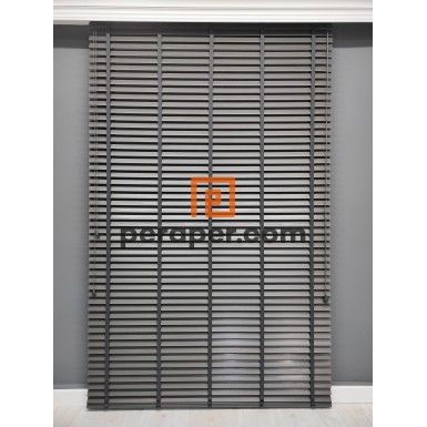 Duman Gri Perawood Ahşap Jaluzi 50mm