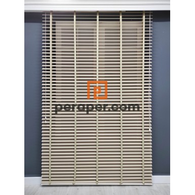 Krem Perawood Ahşap Jaluzi 50mm