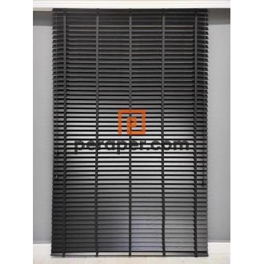 Siyah Perawood Ahşap Jaluzi 50mm