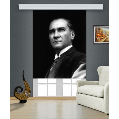 Atatürk Baskılı Stor Perde