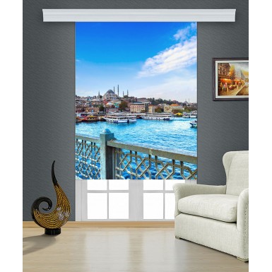 Haliç Manzara Baskılı Stor Perde