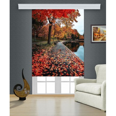 Sonbahar Baskılı Stor Perde