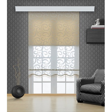 Kavisli Çiftli Tül Stor Perde