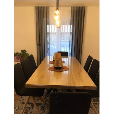 Gri Geçişli Tül Dikey Perde