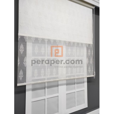 Serpme Desen Tül Stor Perde