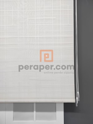 Geniş Çizgili Modern Tül Stor Perde