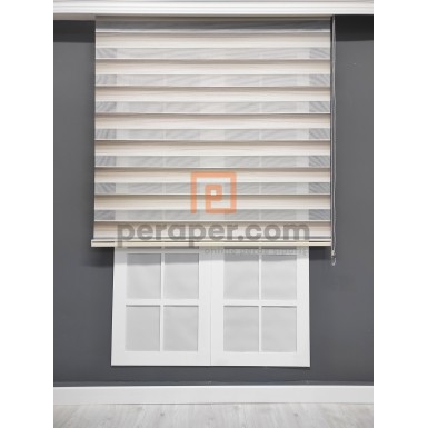 Kahve Geçişli Mikro Plise Perde