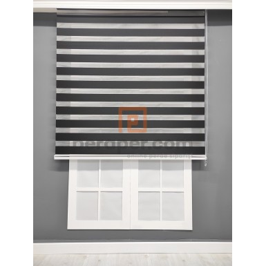 Siyah Ekonomik Zebra Perde