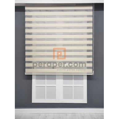 Krem Kırçıllı Ekonomik Zebra Perde